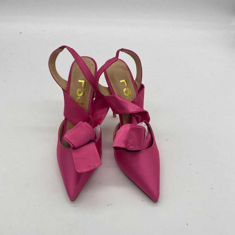 FSJ pink pointy toe stilettos slingback heels pumps shoes